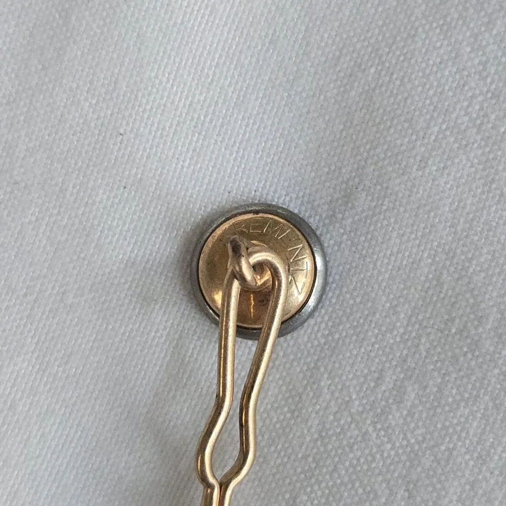 VTG Krementz Collar Button OS Mens Gold White Mother Of Pearl Formal Tuxedo Stud
